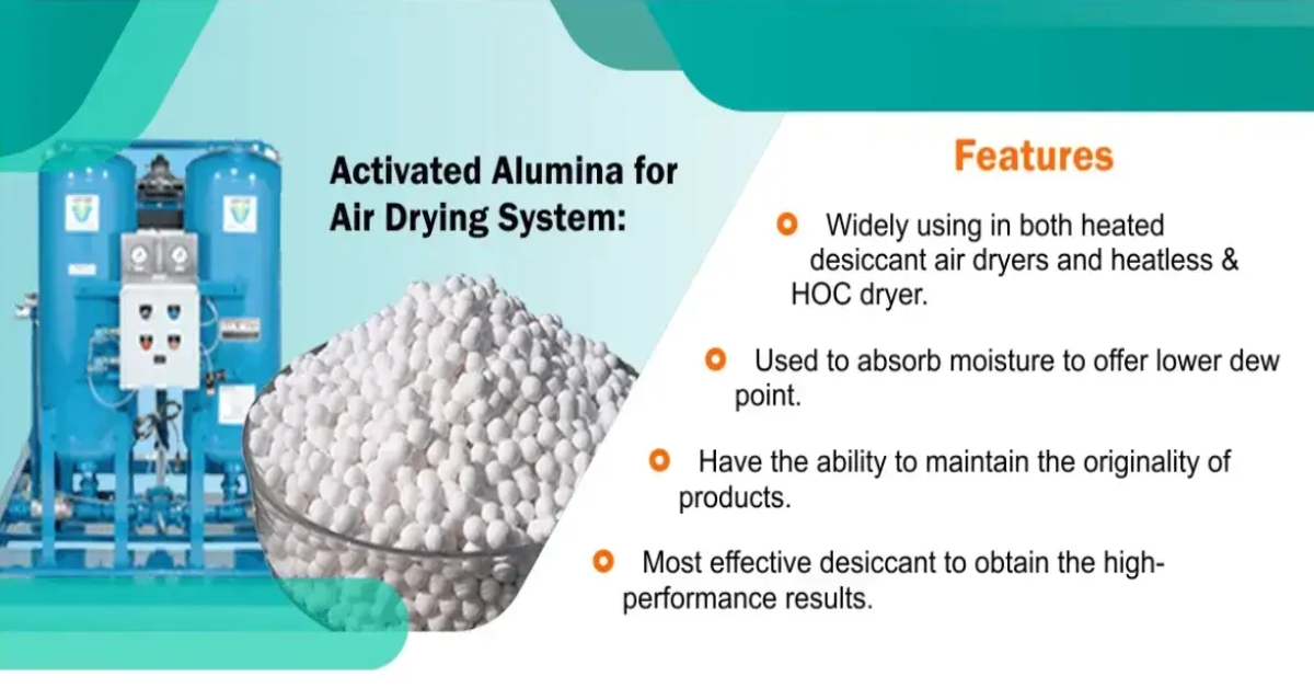  Different  Ways How Activated Alumina Ball Is Used For Heatless Air Dryer Heat Reactivated And Hoc Dryer